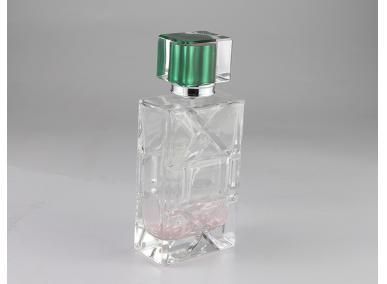 bottiglia di profumo di vetro trasparente